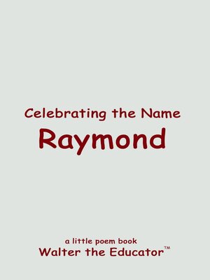 cover image of Celebrating the Name Raymond
